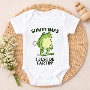 Sometimes I Just Be Fartin' Baby Bodysuit Casual Short SleeveRomper Crew Neck Outfit for Baby Boys & Girls  Newborn Outfit Gender Reveal baby boy clothes>newborn Comfort Baby Clothes for Outdoor Daily Wear