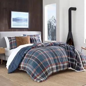 Eddie Bauer Twin Shasta Lake Comforter Set Indigo