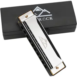 Blues Harmonica Mouth Organ Harp 10 Hole C Key with Case, Diatonic Harmonica for Beginner, Professional Player, Students gifts, Adult, Friends,