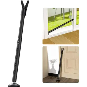 Upgraded 2-in-1 Door Security Bar, Heavy Duty Anti-Slip Door Stopper Stick for Front/Sliding Glass Door, No Drill Easy Install Door Jammer for Apartment Travel, 20-51" Adjustable Portable Door Lock