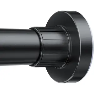 Shower Curtain Rod 32-80 Inch Adjustable - 1 Inch Diameter Heavy Duty No drill Spring Tension Shower Rod, Non-Slip Rustproof Telescopic Rod for Bathroom, B