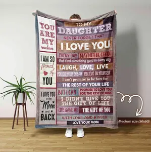 To My Daughter Blanket, Custom Name Blanket, Family Throw Blanket, Blankets For Girl, Blanket For Gift, Christmas Blanket
