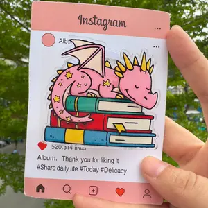 Cute Pink Sleeping Dragon Magsafe Phone Grip - Magnetic Pop Socket & Kickstand - Fantasy Reader Gift