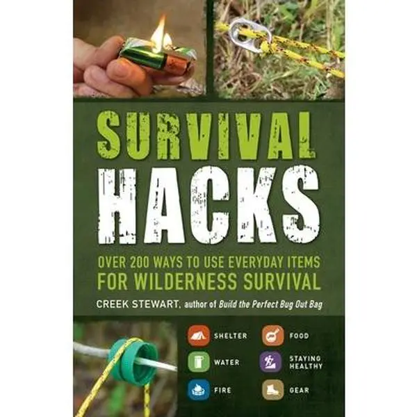 USED Book - Survival Hacks: Over 200 Ways to Use Everyday Items for Wilderness Survival by Stewart, Creek (Paperback) - english