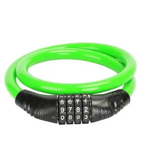 4-Digit Combination Lock - Adjustable Password, Colorful Anti-Theft Steel Wire Ring Lock for Mountain Bikes, Bicycles