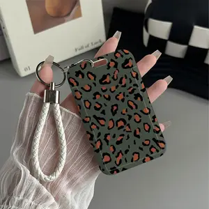 Leopard Dots Pattern Design Plastic Id Card Holder Badge Holder With Lanyard for Doctors, Nurses, Students-Bus Card Case, Campus Card Protector Perfect Halloween Christmas Gift