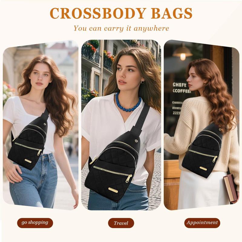 7-Color Women's Waterproof Oxford Bag | 3-in-1 Crossbody Fanny Chest Bag | Lightweight for Outings Travel