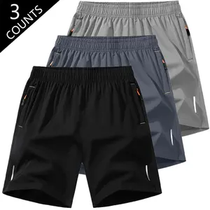 3-Pack Kids’ Quick-Dry Casual Comfortable Versatile Athletic Shorts – Stretch Fabric + Elastic Waistband, Designed for Boys’ Outdoor Sports and Play
