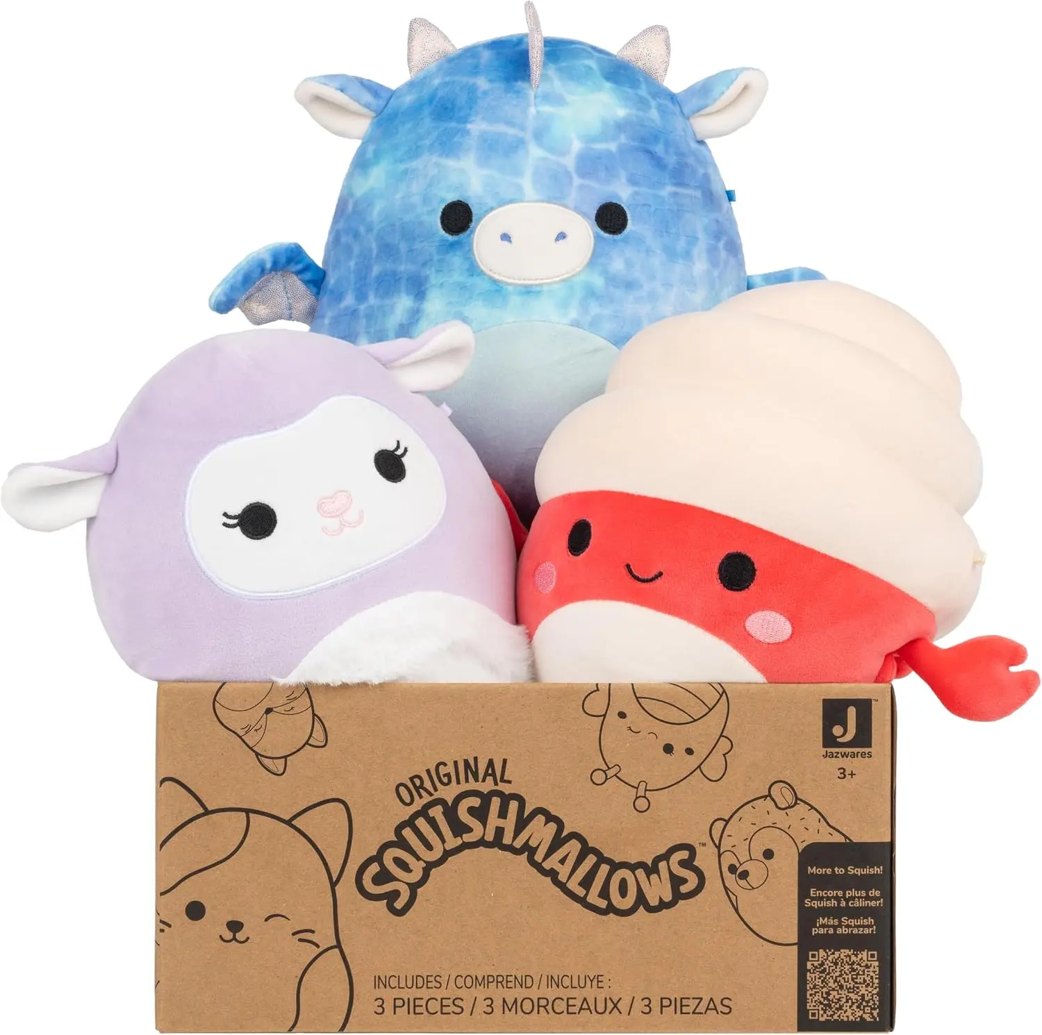 Squishmallows Original Mystery 3-Pack (8-Inch) – Official Jazwares Plush (Medium-Sized) Squishmallows Original Mystery 3-Pack (8-Inch) – Official Jazwares Plush (Medium-Sized)
