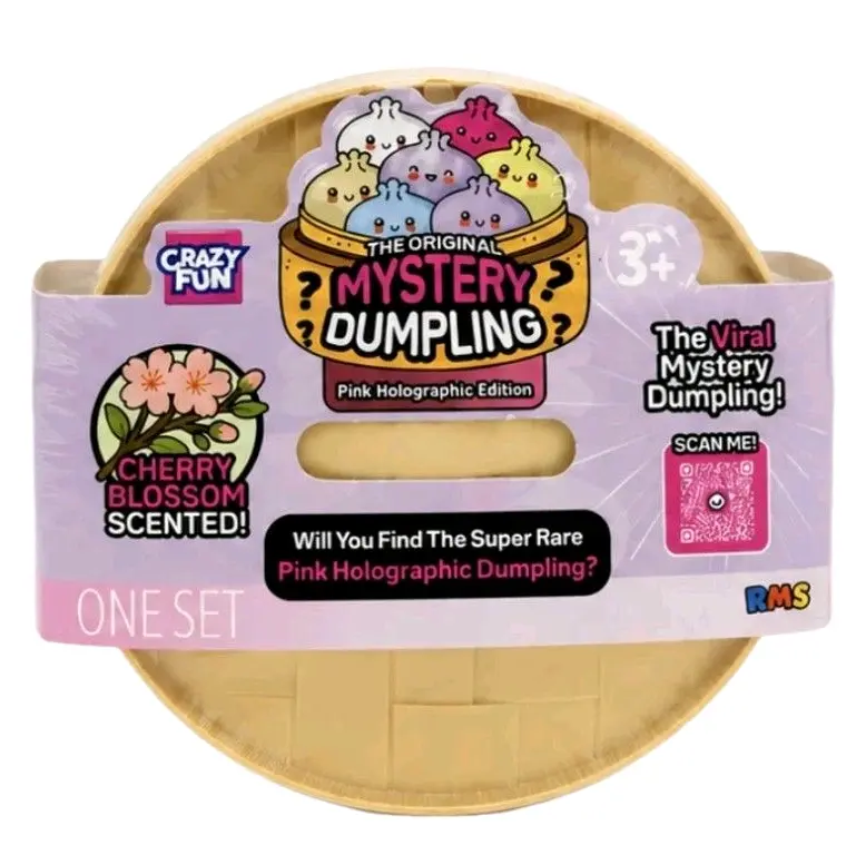 Crazy Fun Mystery Squishy Dumpling Pink Holographic Edition