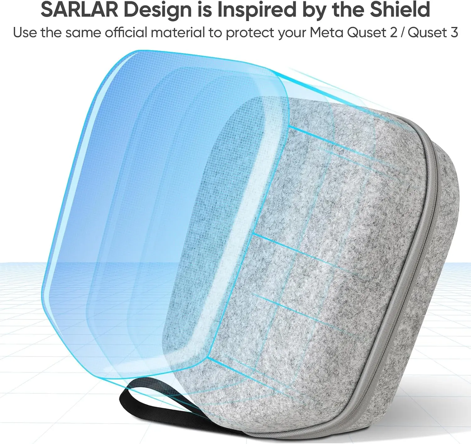 Large Space Portable Compact Hard Carrying Case for Meta Quest 3/3S/Quest 2 Official Elite Strap, BOBOVR M3/M2 Pro, KIWI Design, Saqico, VZNEK Battery Head Straps & All Accessories - Wearable Device Protection Cover, Headset