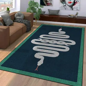Snake Pattern Rug, 1 Count Non-slip Soft Floor Mat, Decorative Carpet for Home Living Room Bedroom Dormitory, Home Decor Rugs