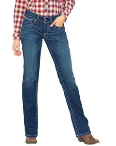 Ariat Women's Women'S Mid Rise Icon Stackable Straight Leg Jeans - 10017216