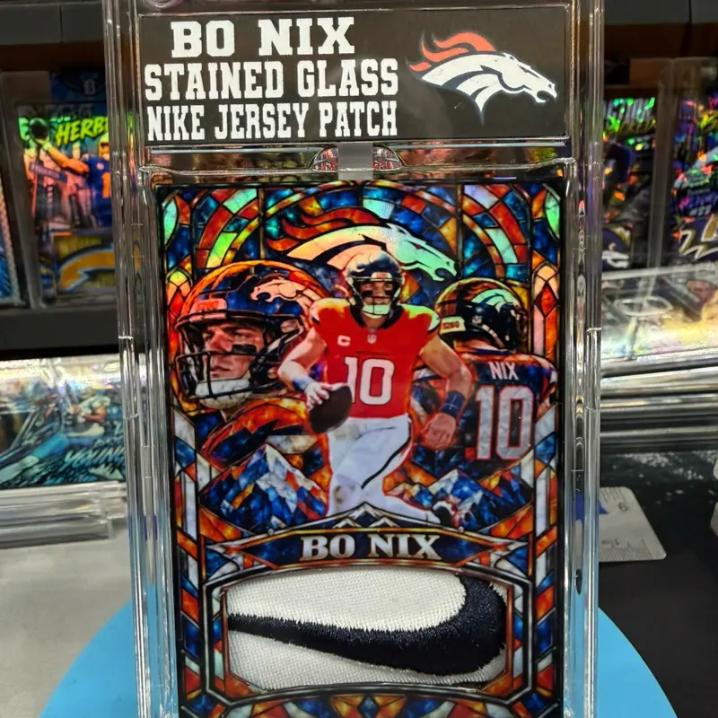 Bo Nix custom stained jersey patch
