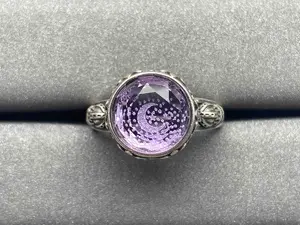 A526 Amethyst Ring Natural Stone