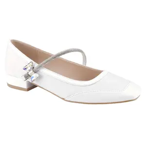 Belovely Butterfly Strap Ballet Flats PIANO-13 with Sparkling Strap & Adorable Butterfly Charm Women's Shoes