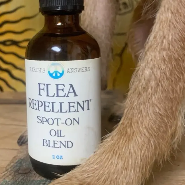 Natural Flea and Tick Repellent Spot On Oil Blend for Dogs and Puppies - 2 oz - All Natural, Chemical Free, Effective Repellent Oil