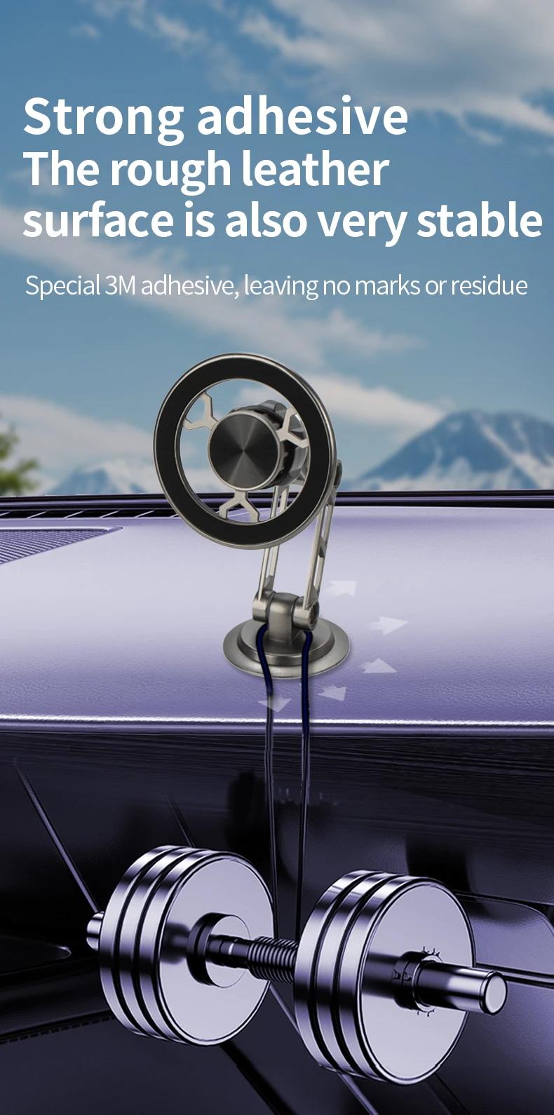 All-Metal magnetic Bracket for Car Phone360Degree Rotating Accessory foldable with ventilated Magnet GPS Cars Accessories for Phones magnetic car phone holder foldable  phone Fall Car Universal Phone Holder Dashboard Automotive Windshield