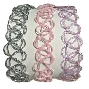 Pastel Choker Necklace Variety 3 Pack Choice - Plastic Geometric Design, Adjustable Lengths, Stylish & Versatile Accessories for Any Occasion