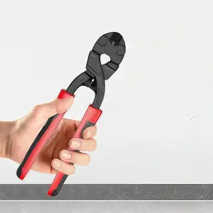 1pcs 8 Inch Mini Bolt Cutter with High Leverage Compact Design, Crv Steel Blade with Grooves, Anti-Slip Comfortable Grip for Cutting Rods Cables Rivets and Chains