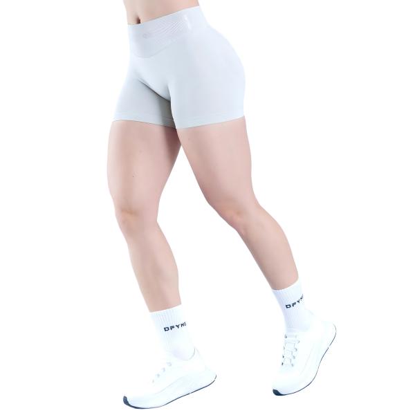 <WITH LOGO> DFYNE Women's athletic shorts - Seamless shaping design with a lift-up feature, suitable for yoga, fitness, cycling, hiking, running, sports, outdoor leisure, and other occasions