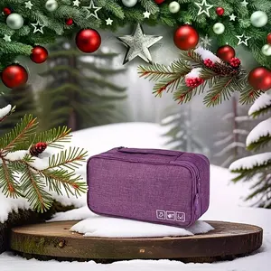 1pc Portable Multi-Functional Travel Packing Cube, Nylon Zippered Underwear Garment Bag for Home Storage and Travel Organization