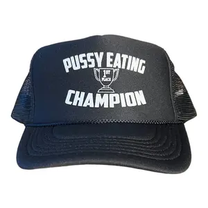 Eating Champion 1st Place hat funny trucker hat SnapBack college party gag gift humor novelty cap swingers boating summer halloween black dad hat