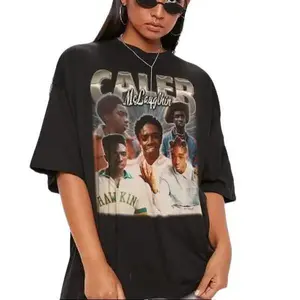 Vintage Caleb McLaughlin T-Shirts Clothing for Fans of Lucas Sinclair - Caleb McLaughlin Merchandise Tshirt Sleeve Top