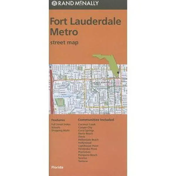 Rand McNally Fort Lauderdale Metro, Florida Street Map -- Rand McNally, Sheet Map, Folded