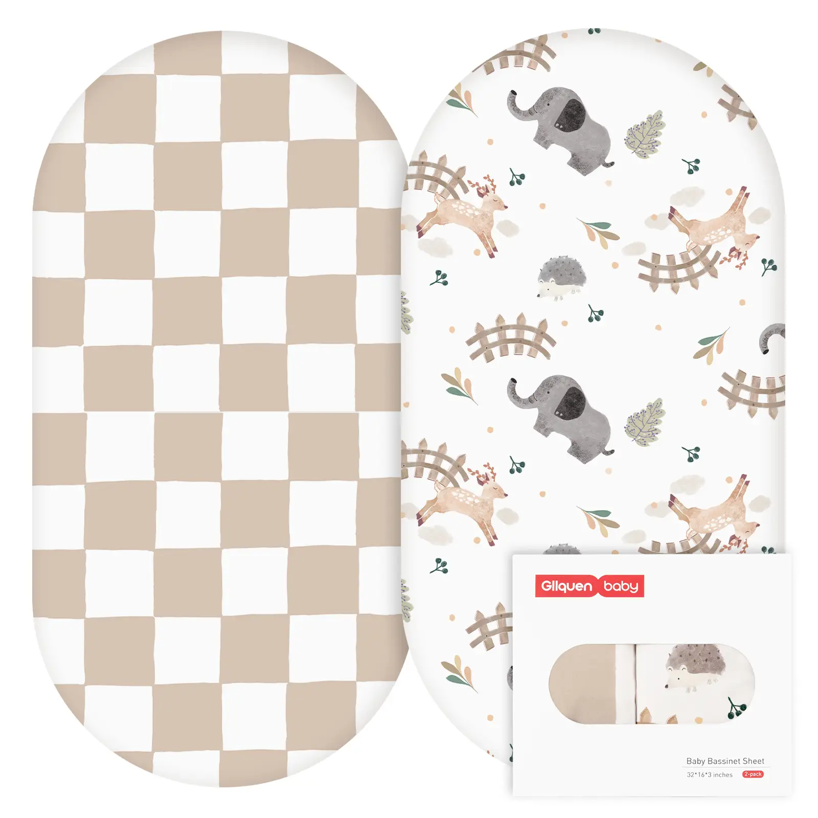 2Pcs/Set Crib Fitted Sheet, Baby Bassinet Sheets Set, Breathable Cozy Fitted Mattress Sheet, Elastic Travel Crib Fashionable Floral Pattern, Standard