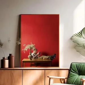 Mac Miller Poster – Minimal Red Room Photography Print | Hip-Hop Wall Art