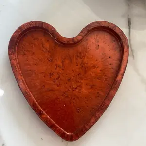 Heart Shaped Trinket Tray - Elegant Design for Jewelry Keys & Cosmetics - Compact & Stylish for Bedside Tables or Makeup Vanities