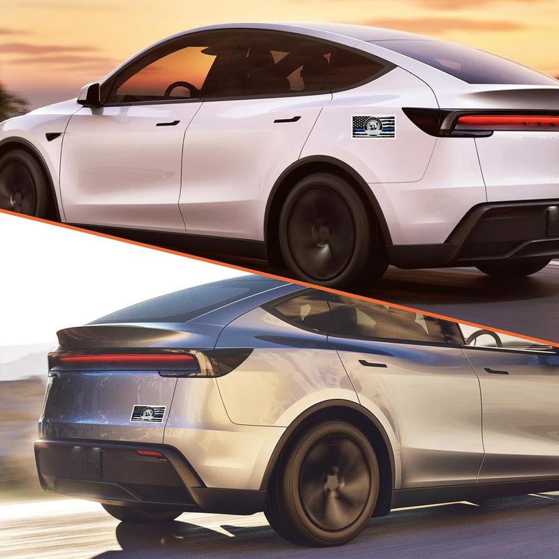 5 PCS Thin Blue Line Sticker Code 4, Thin Line Flag Car Decal, Police Support Stickers - American Flag Thin Blue Line Decal for Cars, Trucks, Windows, Laptops