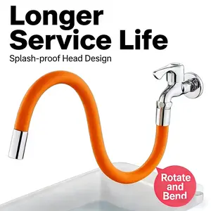 Household Faucet Extension Hose — Splash-Proof,Flexible Adapter for Kitchen Sinks and Bathrooms (360° Rotatable)