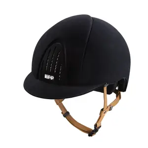 KEP Smart Nova Velvet Black with Beige Chinstrap Helmet