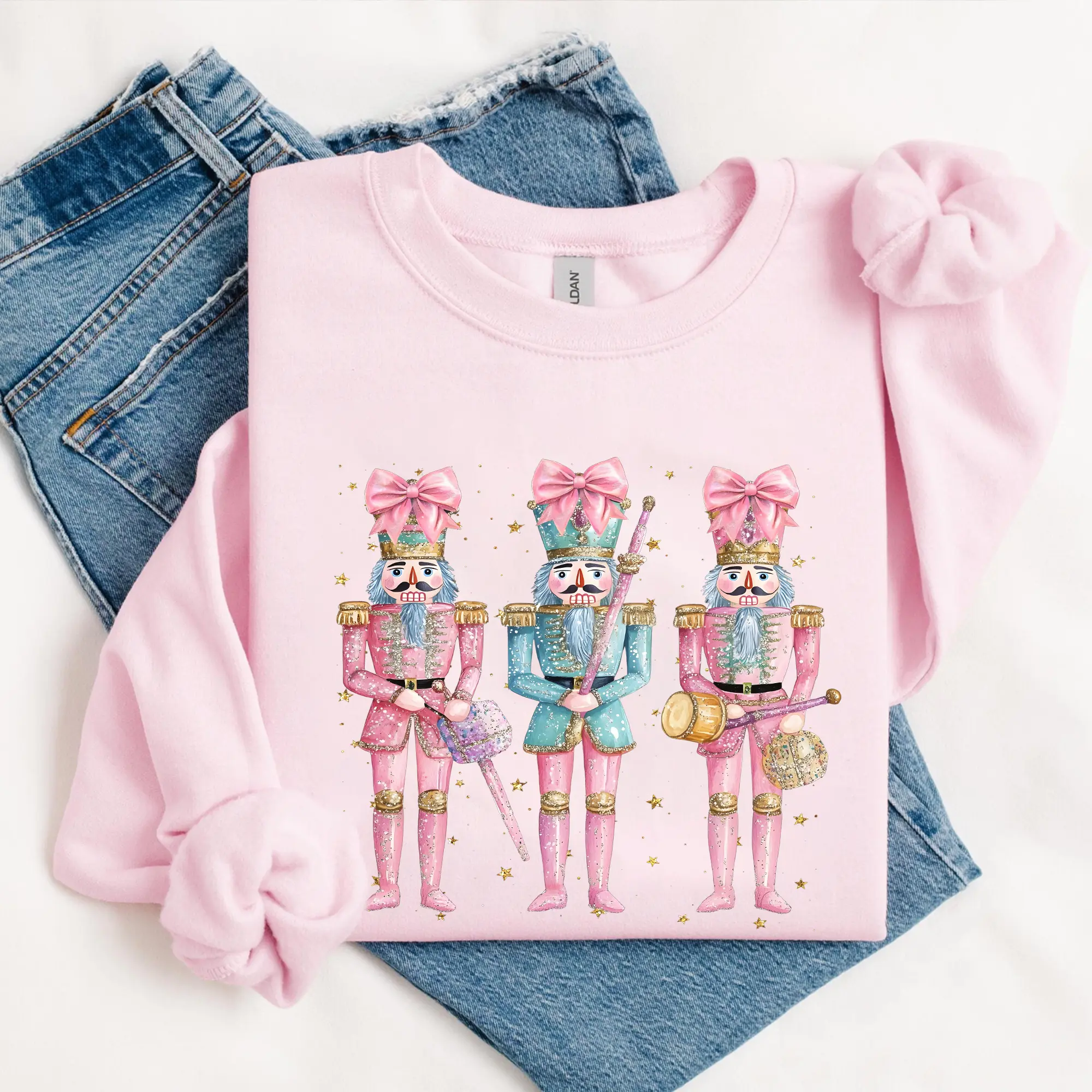 Vintage Nutcrackers Sweatshirt, Nutcracker Christmas Shirt, Christmas Vibes Tee, Christmas T-shirt, Cute Christmas Sweatshirt, Full Color Print Womenswear