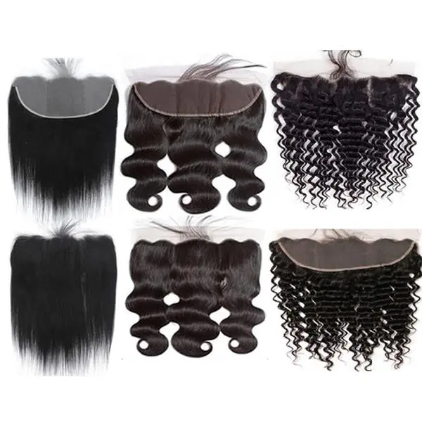 Frontal 13x4 Frontal Human Hair Transparent Lace Frontal Closure 100% Human Hair Ear to Ear Lace Frontal Natural Curly Virgin Hair