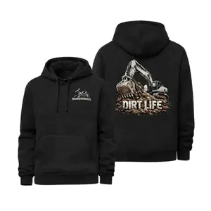 Dirt Life Excavator Hoodie, Heavy Equipment Operator Graphic Hoodie, Construction Worker Hoodie, Blue Collar Workwear Apparel, Gift for Excavator Operators, Dirt Work Lifestyle Hoodie