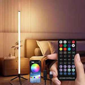 RGB Corner Floor Lamp, 16M Color LED Light with Music Sync, APP & Remote Control, Modern Ambient Lighting for Bedroom, Living Room & Gaming Room