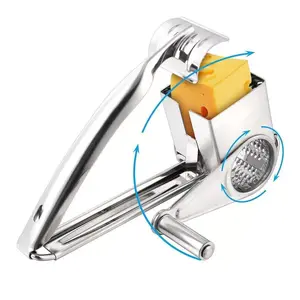 Stainless Steel Hand-Cranked Rotary Cheese Grater Ginger Shredder Kitchen Utensils