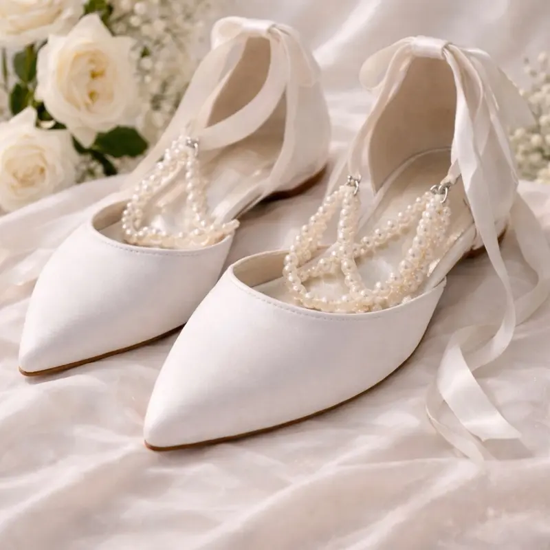 Bailarinas Elegance Pearl Bridal Bailarinas Elegance Pearl Bridal