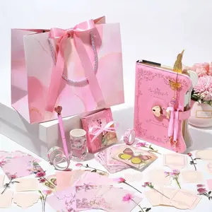 Locked DIY Journal Set, Craft Kit, Stationery Supplies, Handmade Gift Box, Suitable for Birthdays, Valentine's Day and Various Festivals, Girly Gifts for Girls, Customized Personalized Gifts, Heartfelt Presents for Best Friends, Travel Notebook