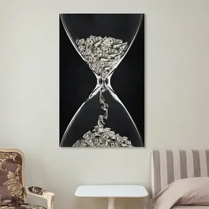 Time Is Money Motivation Print, Stylish Wall Art Decor, Inspirational Office Poster.