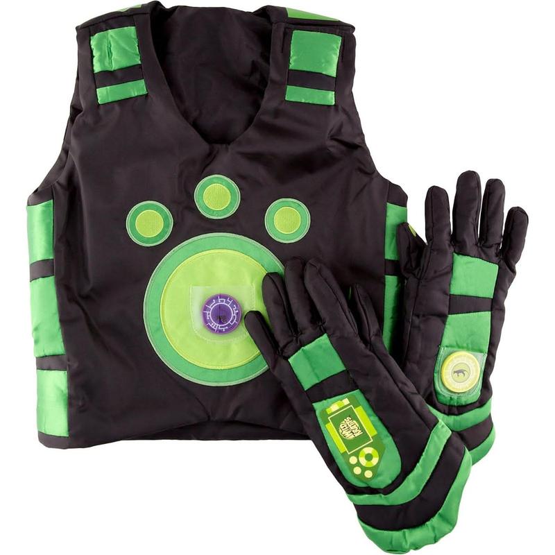 Wild Kratts Creature Power Suit, Chris (Size Large 6-8X) - Includes Vest, Gloves &amp; 2 Power Discs for Halloween Costume, Pretend Play &amp; Dress Up - Officially Licensed Toys- Gift for Kids Boys Girls