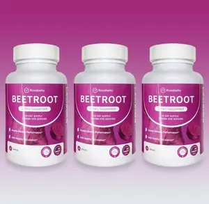 3PCS Rosabella Organic Beet Root 60 Capsules Natural Energy Boost Blood Pressure