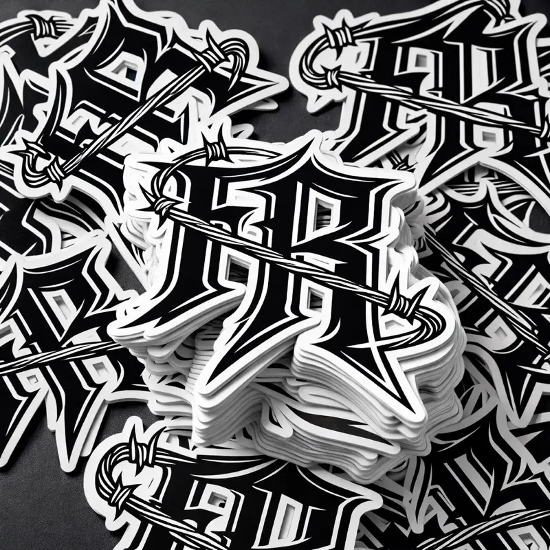 FR with barb-wire sticker (Official sticker)