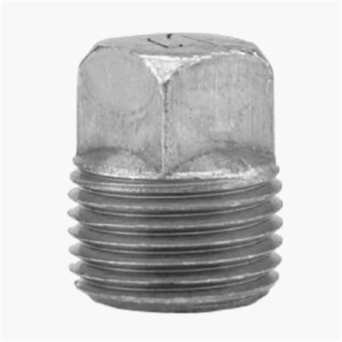 Anvil International 2 in. Malleable Iron Square Head Plug - Corrosion-Resistant Male NPT Thread Pipe Fitting for Closing & Terminating Pipe, Oil & Gas Applications (2.1 x 2.1 x 1.6 in.), Closing And Terminating Pipe