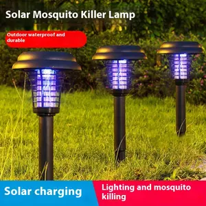 Solar Mosquito Killer Lamp Outdoor Mosquito Repellent High Power Waterproof Garden Lawn Insect Killer Lamp Mosquito Killer Device