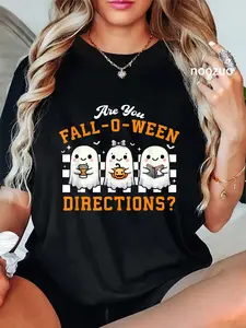 100% Cotton Are You Fall-O-Ween Directions Ghost Christian Halloween T-Shirt