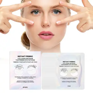 Collagen Infusion Tightening Eye Patches (8 Pairs), Dark Circles & Firming Fine Lines, Hydrating Gel Patches with Niacinamide & Hyaluronic Acid, Brightening Serum